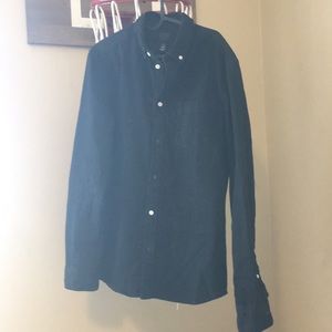 H&M black button down shirt